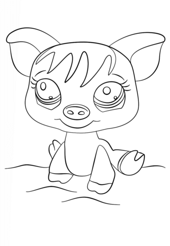 Littlest Pet Shop Pig Coloring Page